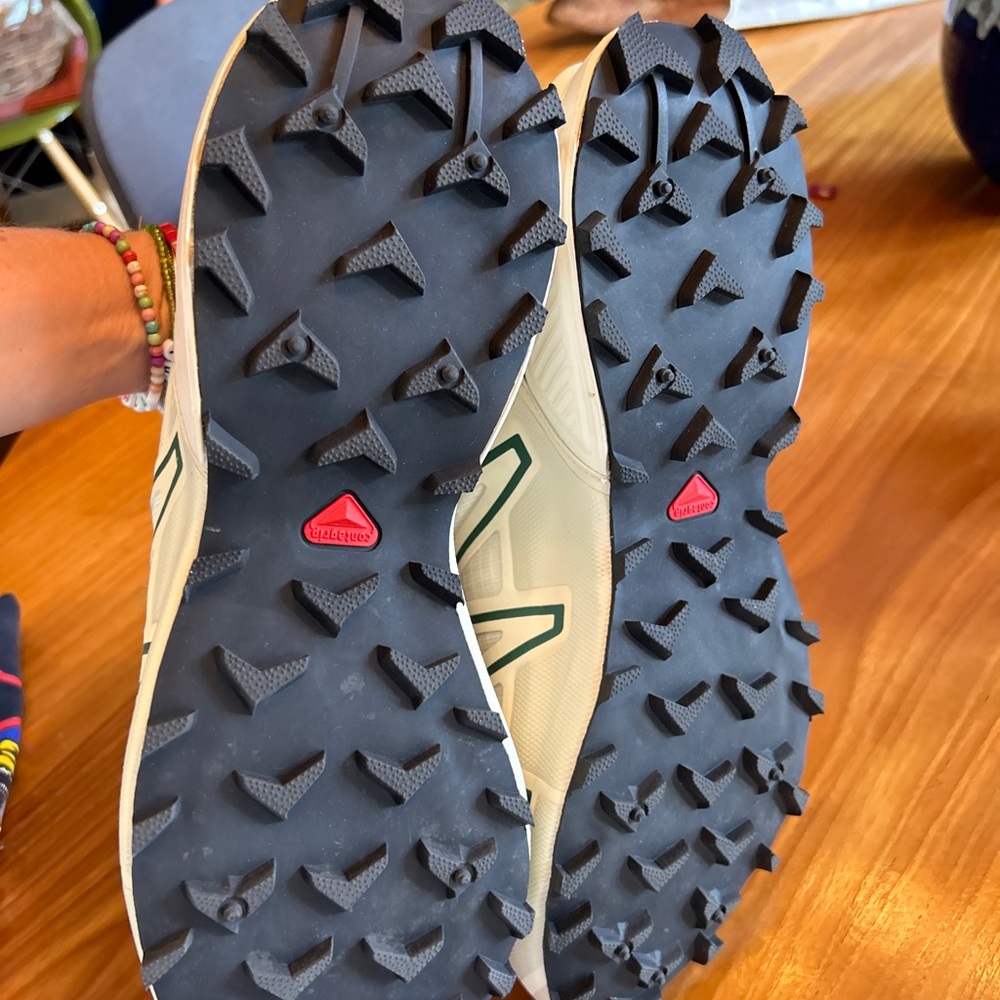 Salomon White and Green Speedcross Athletic Shoes - Picture 5 of 6